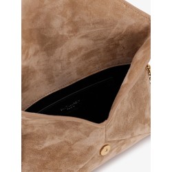 Suede crossbody with metal Cassandre logo