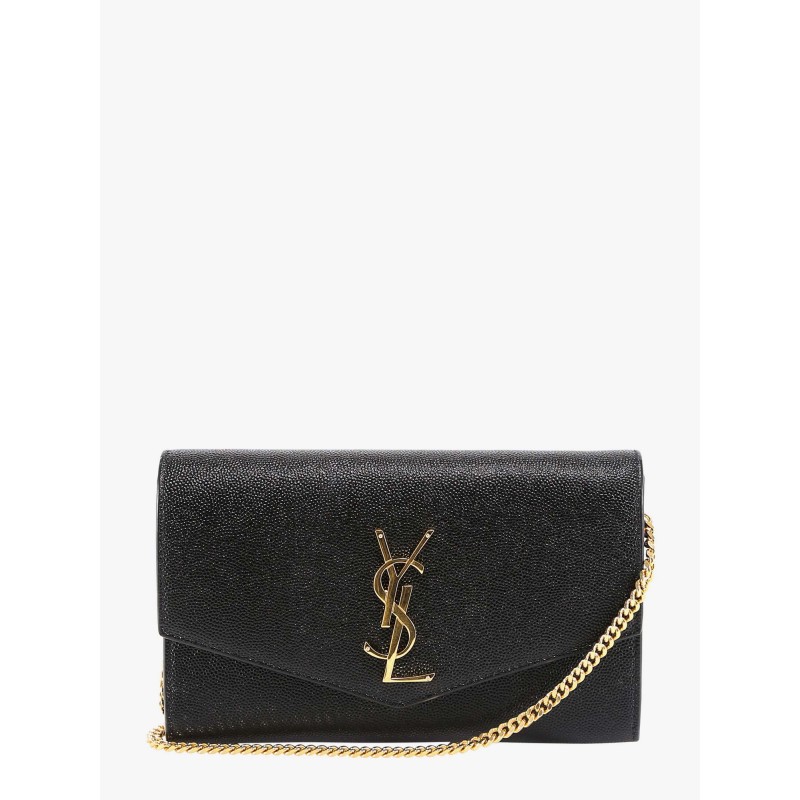 Leather crossbody bag with metal Cassandre logo