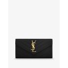 Leather wallet with metal Cassandre logo