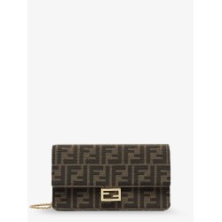 Baguette Wallet on Chain shoulder bag in FF jacquard fabric