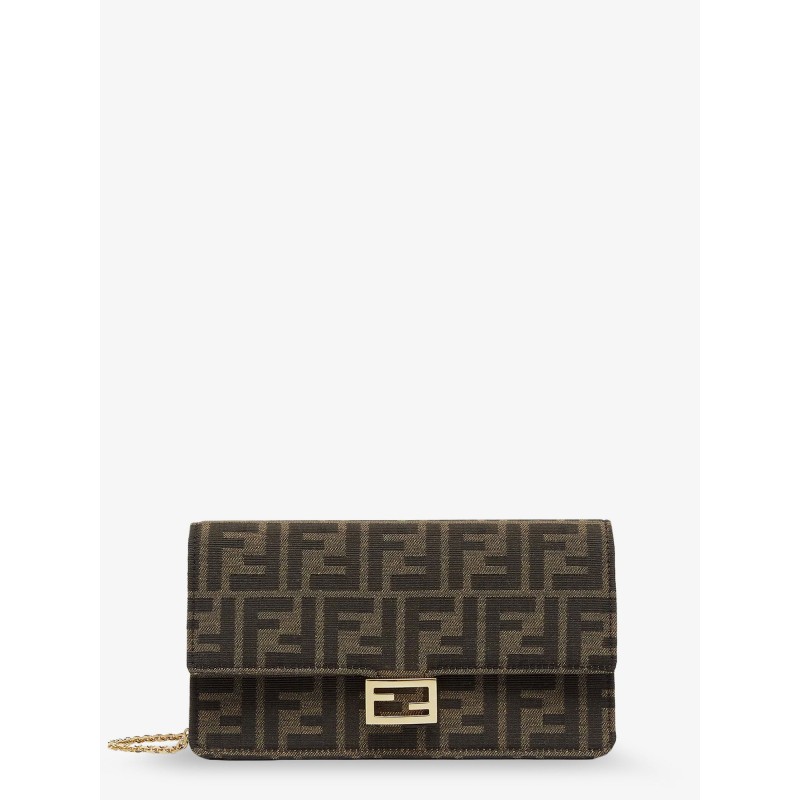 Baguette Wallet on Chain shoulder bag in FF jacquard fabric