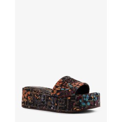 FF fabric sandals with multicolor detail