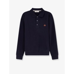 Cotton polo shirt with Logo patch
