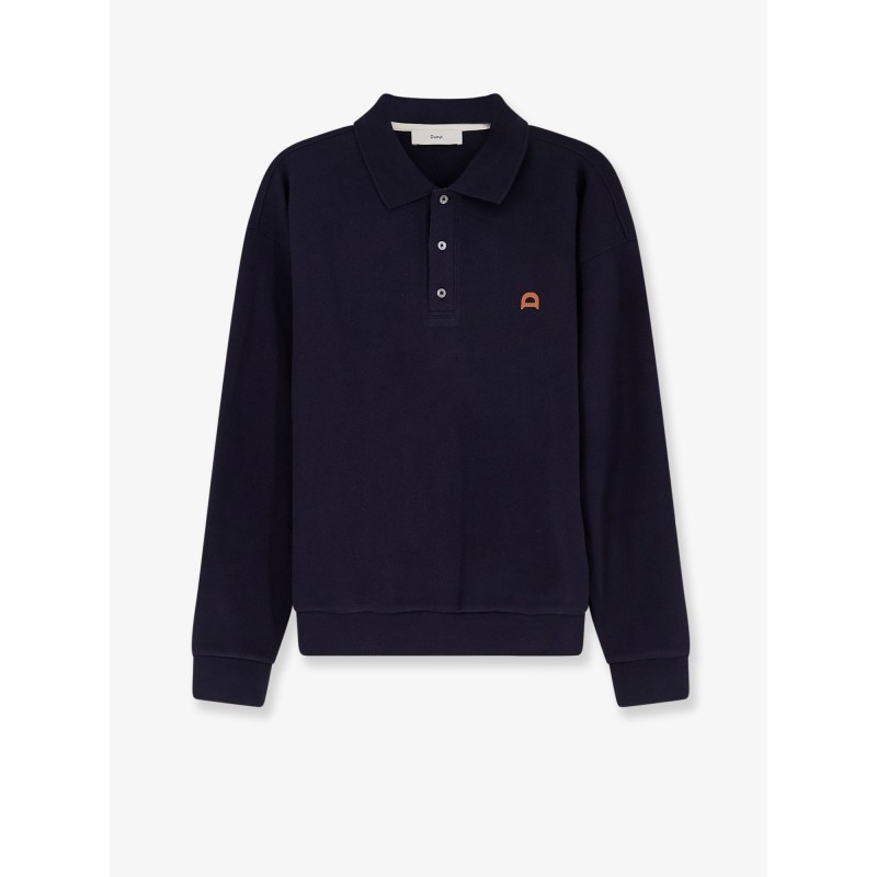Cotton polo shirt with Logo patch