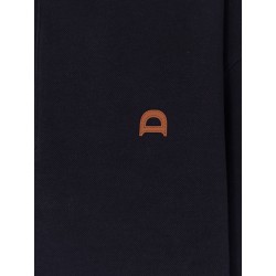 Cotton polo shirt with Logo patch