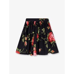 Cotton skirt with iconic print