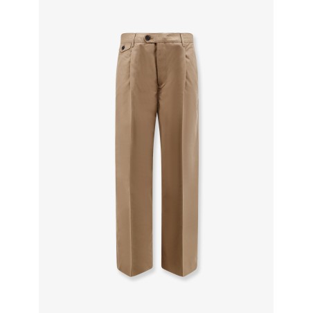 Pleated Chino Slacks Trousers