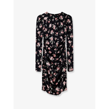 Stretch silk mini dress with iconic print