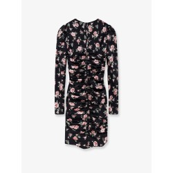 Stretch silk mini dress with iconic print