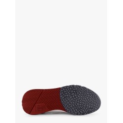 Cotton knit sneakers with leather inserts