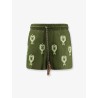 Green heart tapestry embroidered lenzing™ ecovero™ euroflax™ shorts