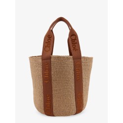 Woody Raffia Shoulder Bag