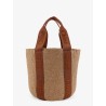 Woody Raffia Shoulder Bag
