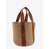 Woody Raffia Shoulder Bag