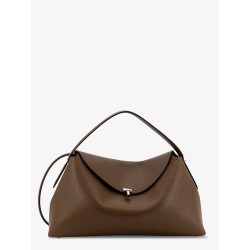 T-Lock hammered leather shoulder bag