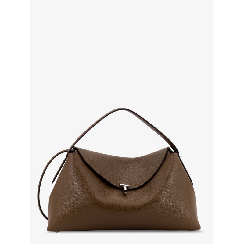 T-Lock hammered leather shoulder bag