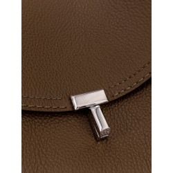 T-Lock hammered leather shoulder bag