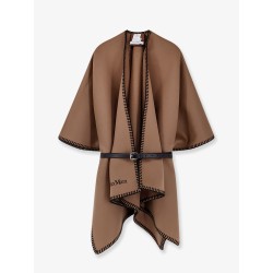 Mxacolomba virgin wool cape with belt