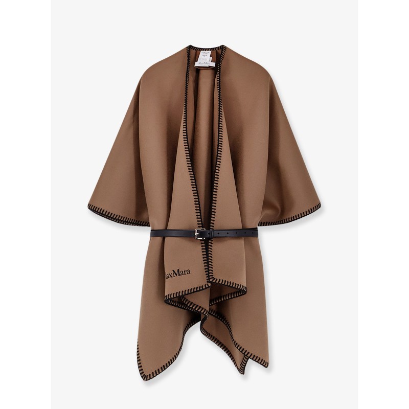 Mxacolomba virgin wool cape with belt