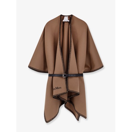 Mxacolomba virgin wool cape with belt