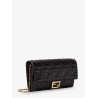Leather Continental With Chain Baguette FF motif crossbody bag