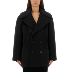 DOUBLE-BREASTED WOOL CABAN