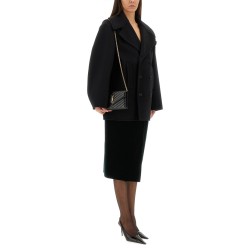 DOUBLE-BREASTED WOOL CABAN