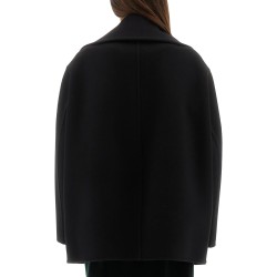 DOUBLE-BREASTED WOOL CABAN