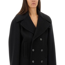 DOUBLE-BREASTED WOOL CABAN