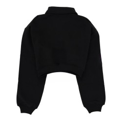 "FOLLOW THE RABBIT" COLLARED SWEATSHIRT