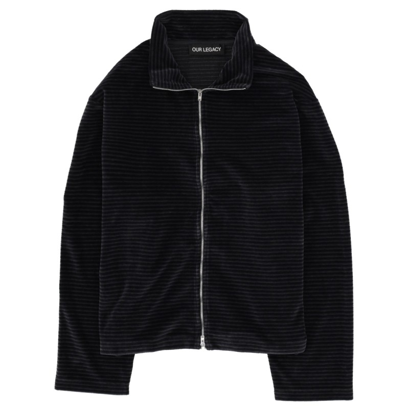 "SHRUNKEN" ZIPPERED SWEATSHIRT