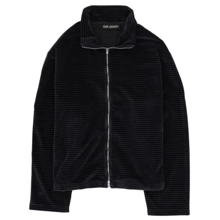 "SHRUNKEN" ZIPPERED SWEATSHIRT