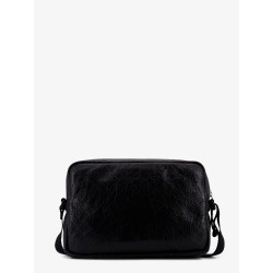 Leather crossbody bag with logo on the front