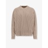 Wool blend sweater with distressed effect