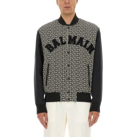 MONOGRAMMED VARSITY JACKET WITH PATCHES