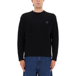 RIBBED KNIT WITH FOX PATCH