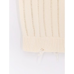 Destroyed effect cotton vest