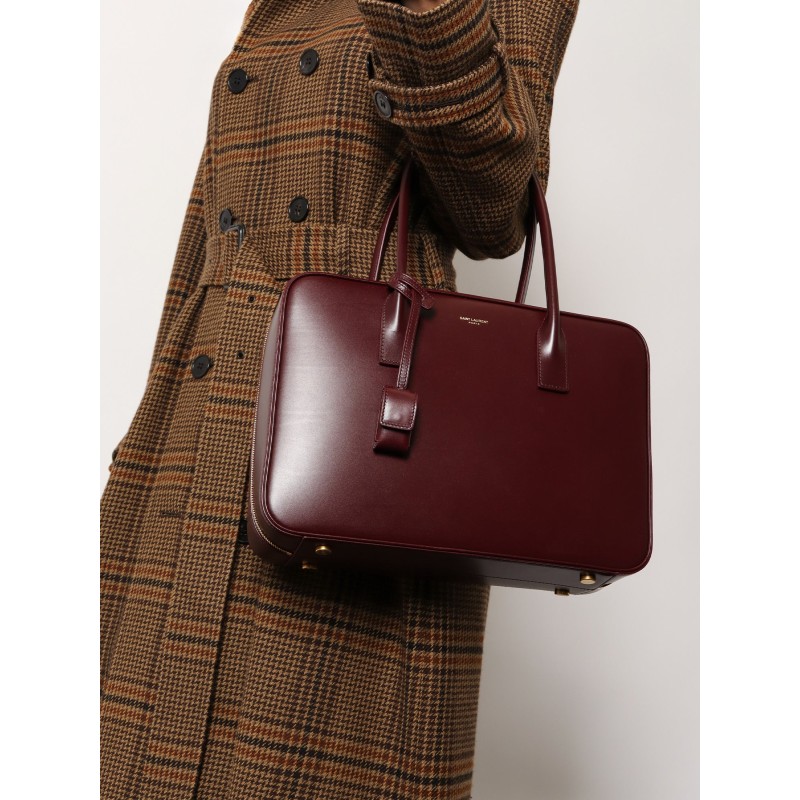 Sac de Jour in Box leather handbag with metal lock detail