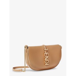 Wallet on Chain Fendigraphy leather shoulder bag