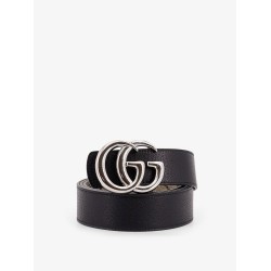 Reversible leather and Supreme GG fabric belt
