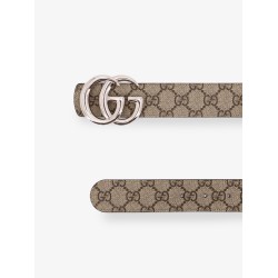 Reversible leather and Supreme GG fabric belt