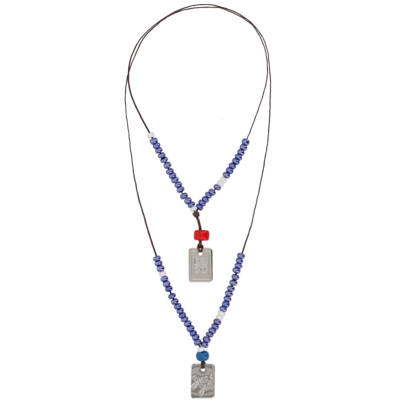 NECKLACE WITH LOGO PLAQUES