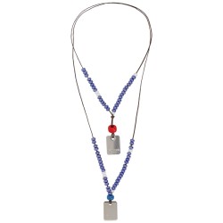 NECKLACE WITH LOGO PLAQUES