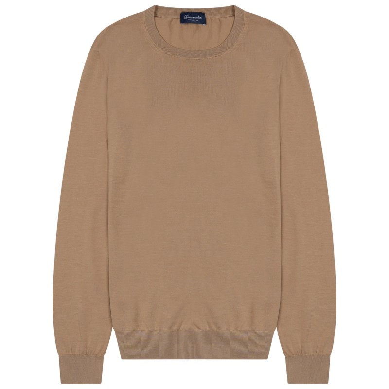 crewneck cotton knit sweater