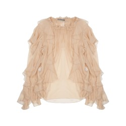 rouches  chiffon shirt