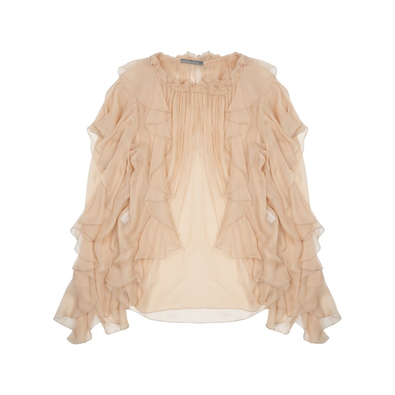 rouches  chiffon shirt