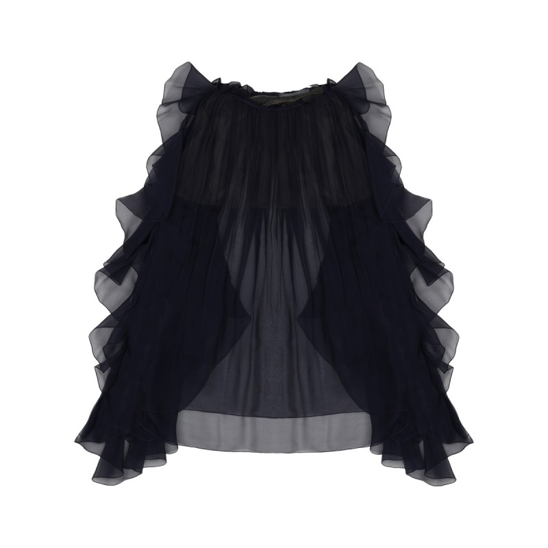 rouches  chiffon shirt