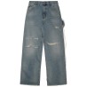 chain adorned loose fit carpenter denim lisa jeans