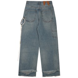 chain adorned loose fit carpenter denim lisa jeans