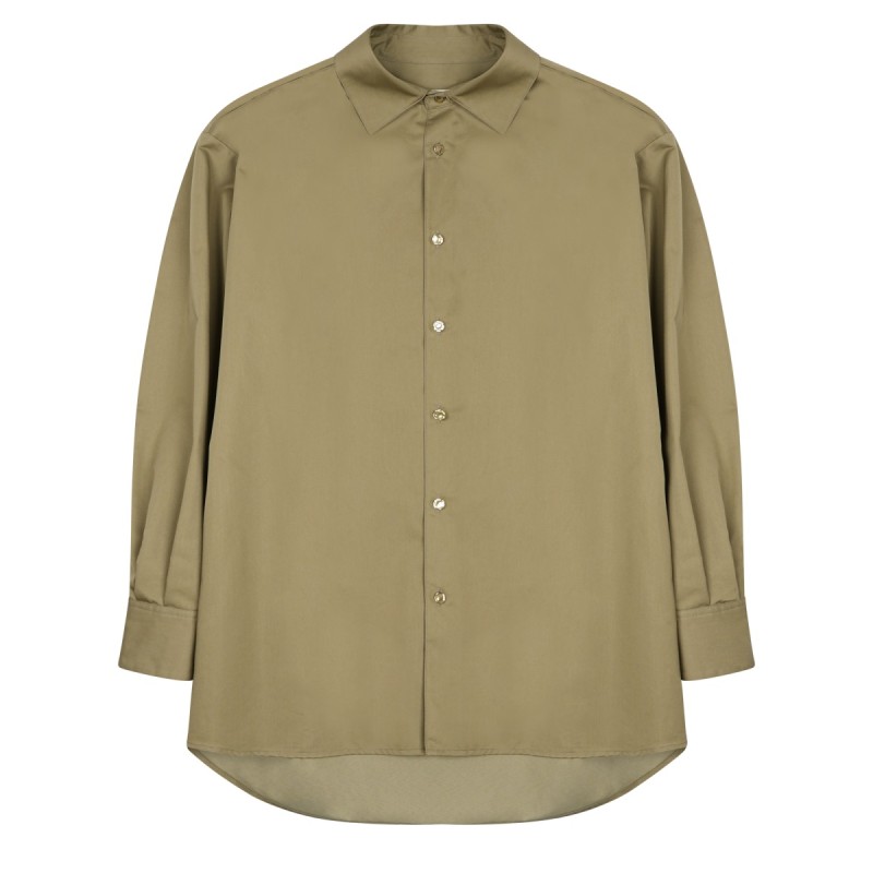 tech satin rouche keanu shirt